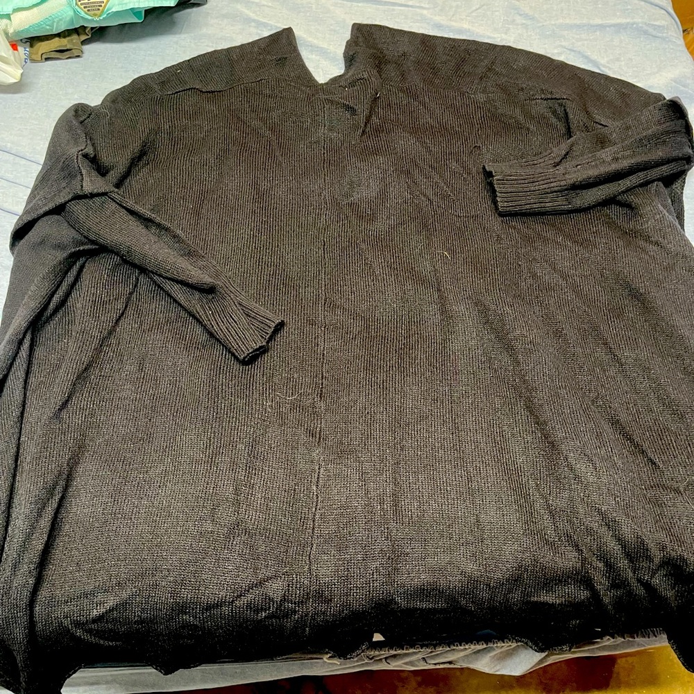 Sweater poncho w/ sleeves